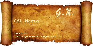 Gál Metta névjegykártya